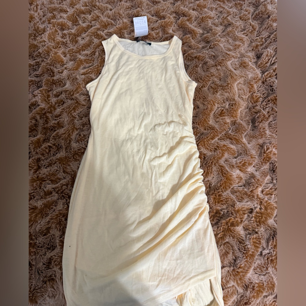 Elegant Cream Sleeveless Dress